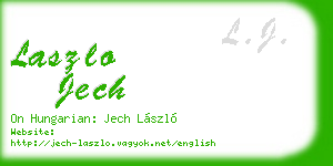 laszlo jech business card
