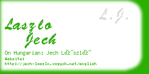 laszlo jech business card